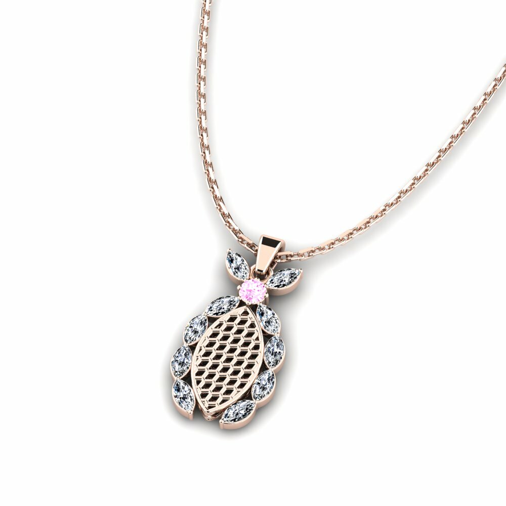 Roze Saffier Dames Hanger Henricus