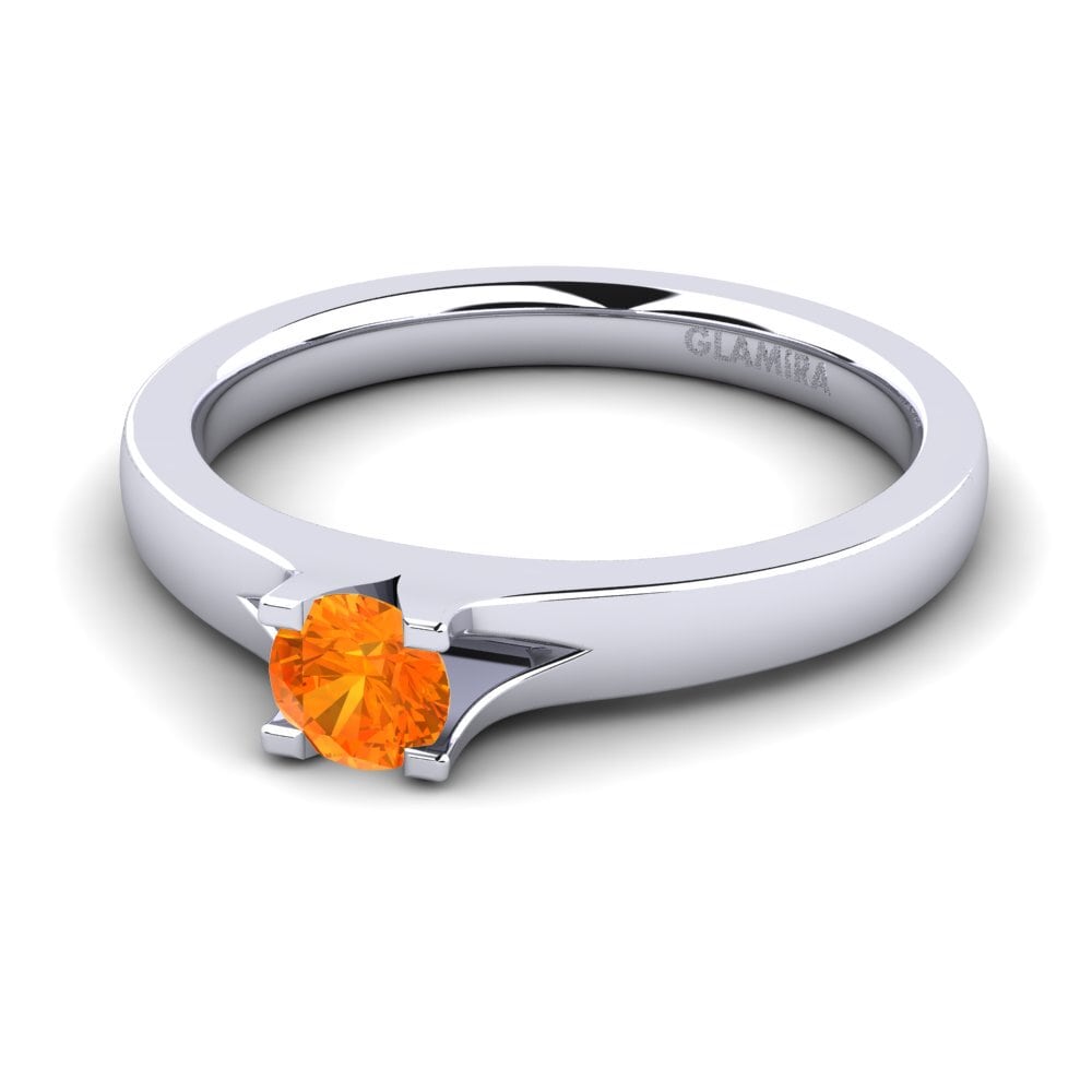 Zafiro Naranja Anillo de compromiso Henrietta