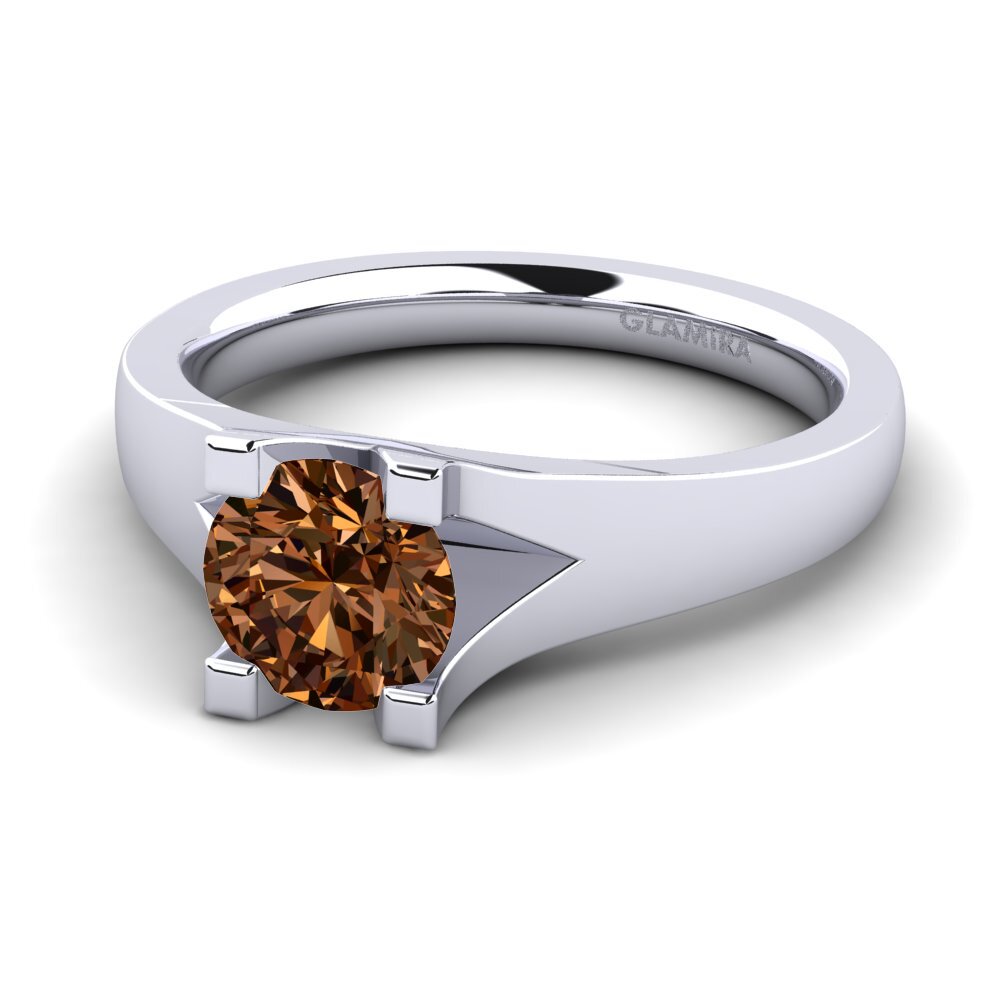 Diamante Marrón Anillo de compromiso Henrietta 1.0crt