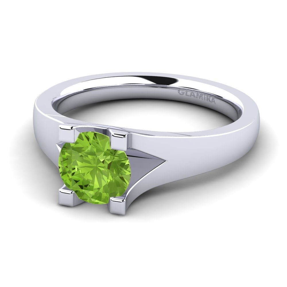 Peridoto Anillo de compromiso Henrietta 1.0crt