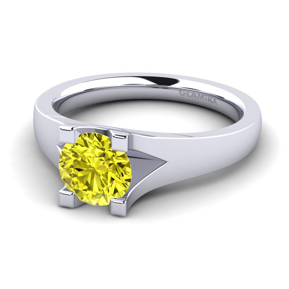 Yellow Diamond Engagement Ring Henrietta 1.0 crt
