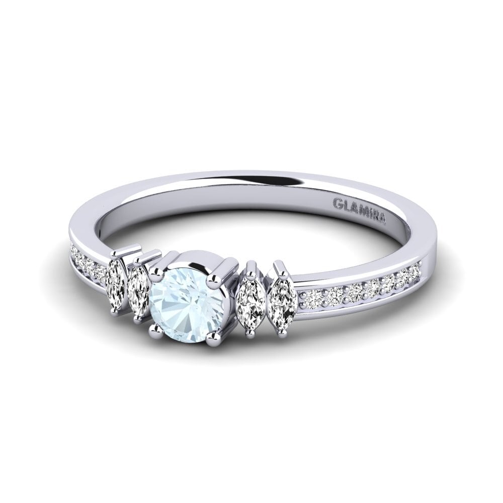 Aguamarina Anillo de compromiso Hepsy