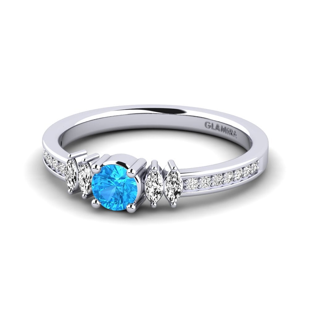 Blauer Topas Verlobungsring Hepsy
