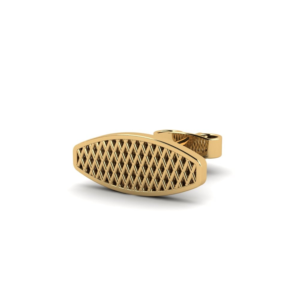 14k Oro Amarillo Pendiente para hombre Herben