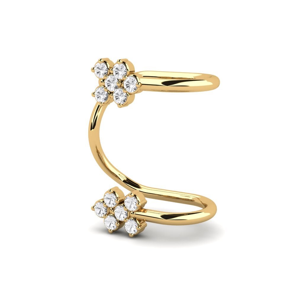 yellow-375 diamante-safira Brincos Feminino Herbes