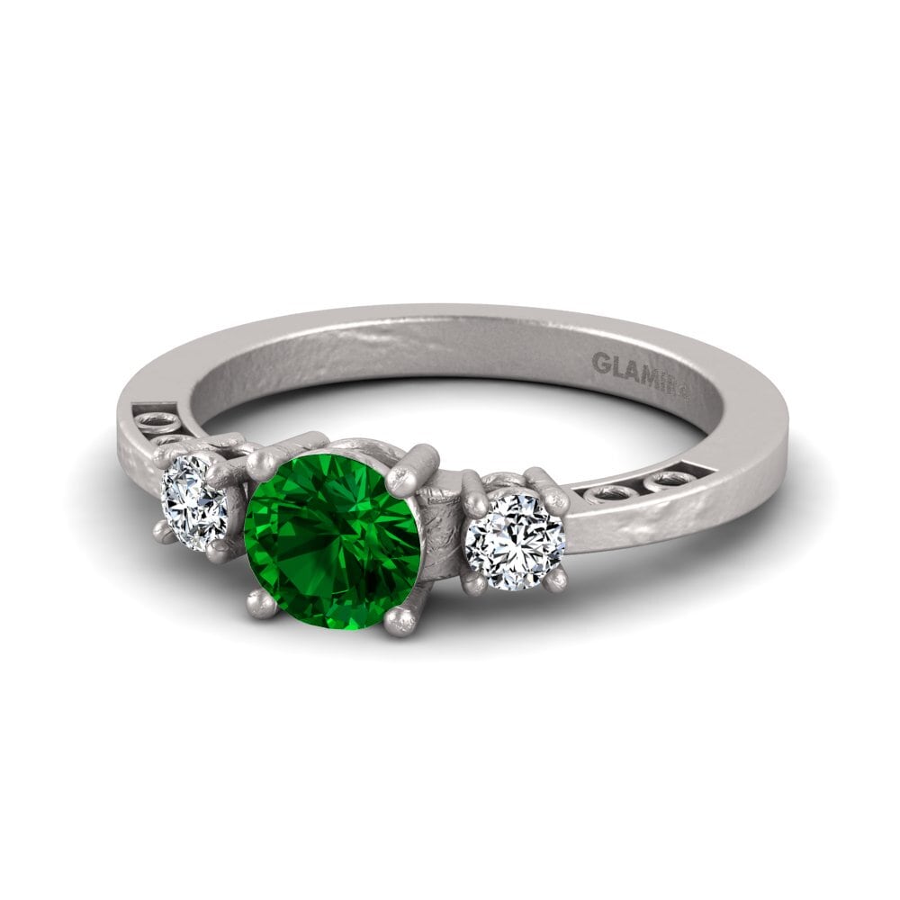 Circonita Verde Anillo de Mujer Hergy
