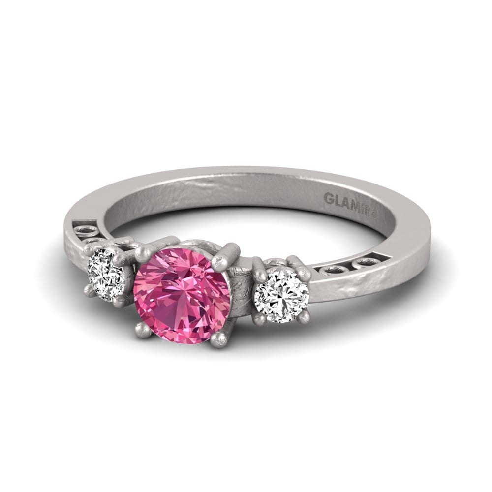 Turmalina rosa Anillo de Mujer Hergy