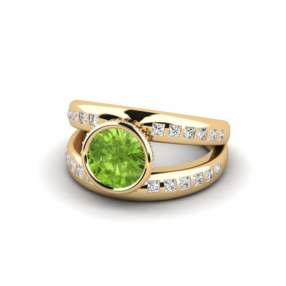 Peridoto Anillo de compromiso Herkuq