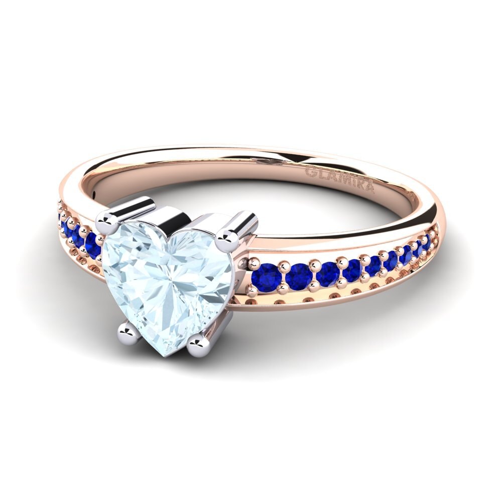 14k Rose & White Gold Engagement Ring Herlane