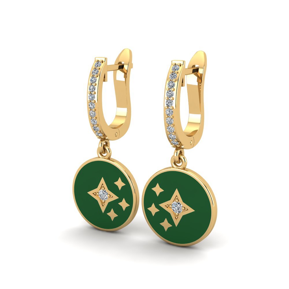 Gelbgold 750 Damen ohrring Herschel