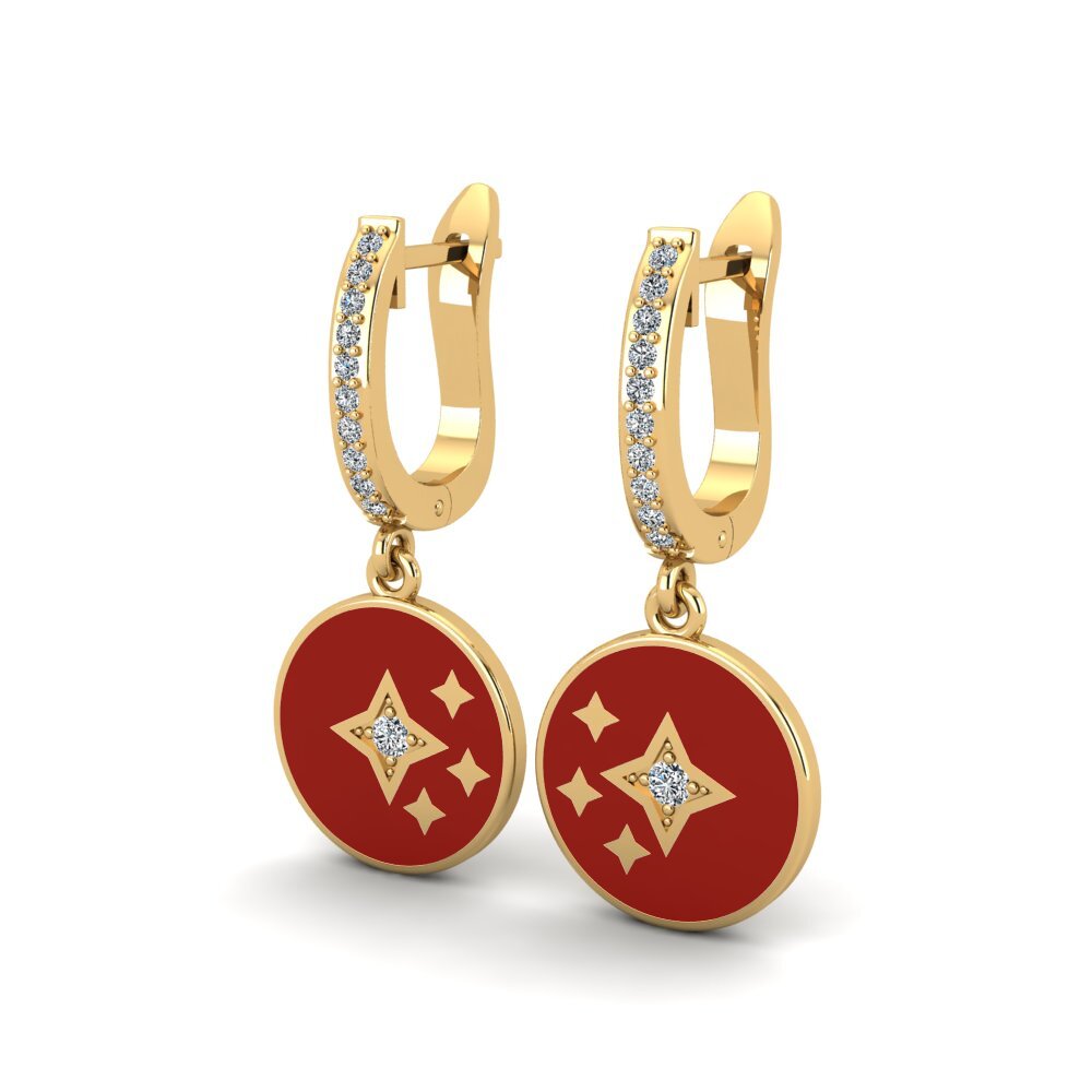 Gelbgold 750 Damen ohrring Herschel