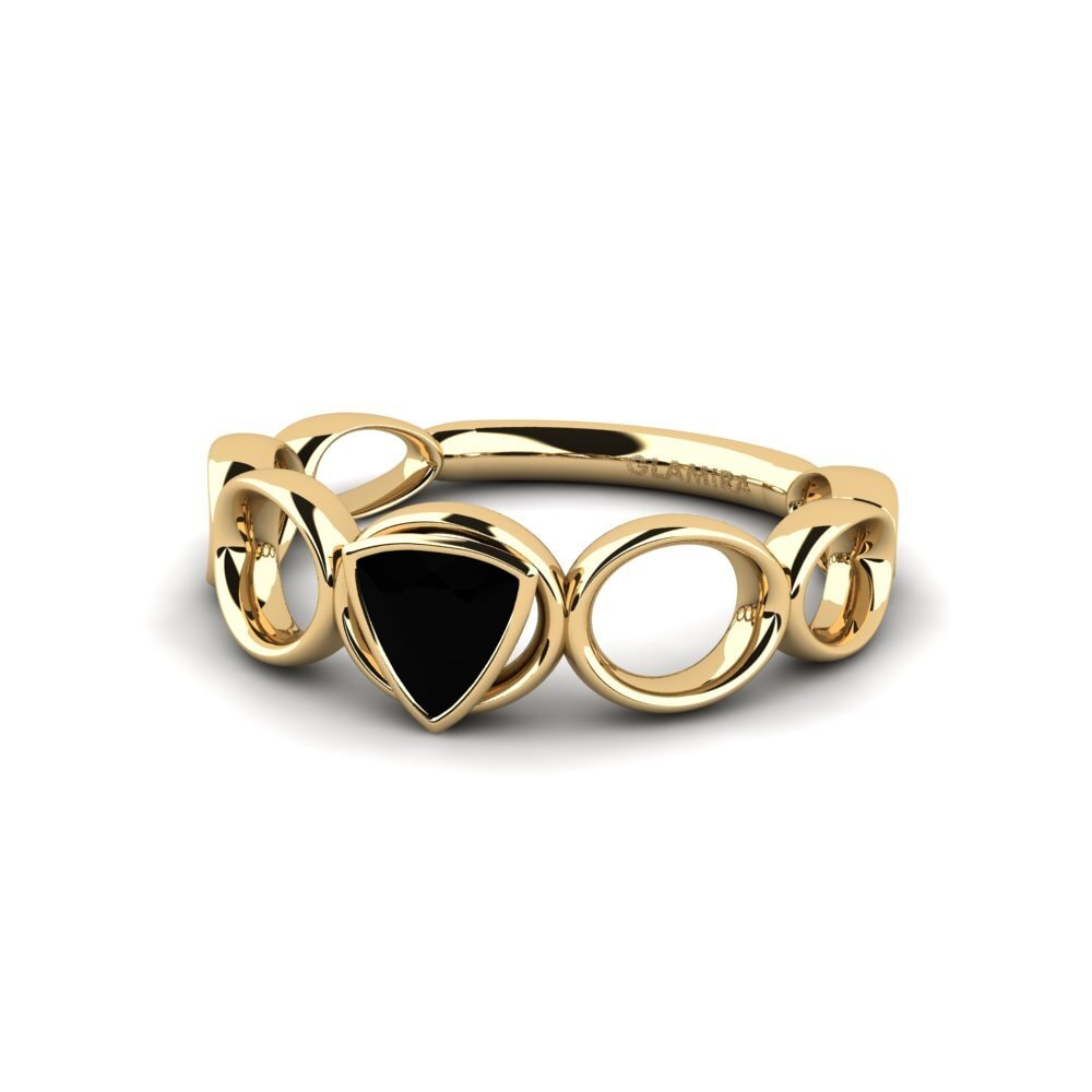 Trillion Black Sapphire Engagement Ring Heryuwek