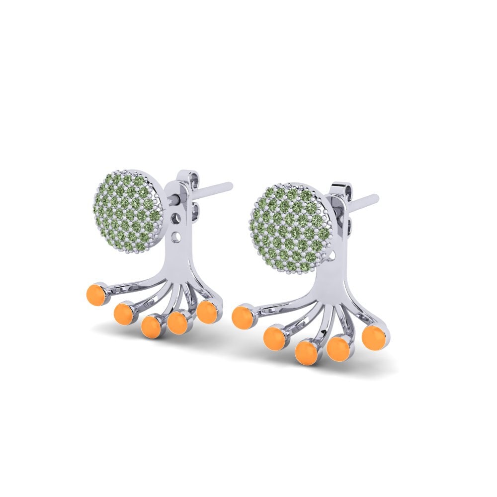 Diamante Verde Pendiente de mujer Hestj