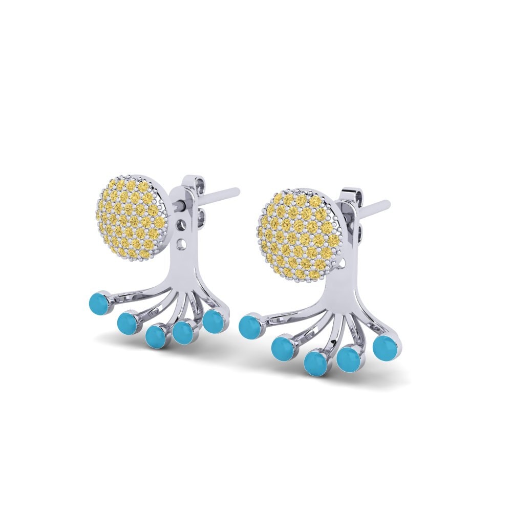 Yellow Diamond Women's Earring Hestj