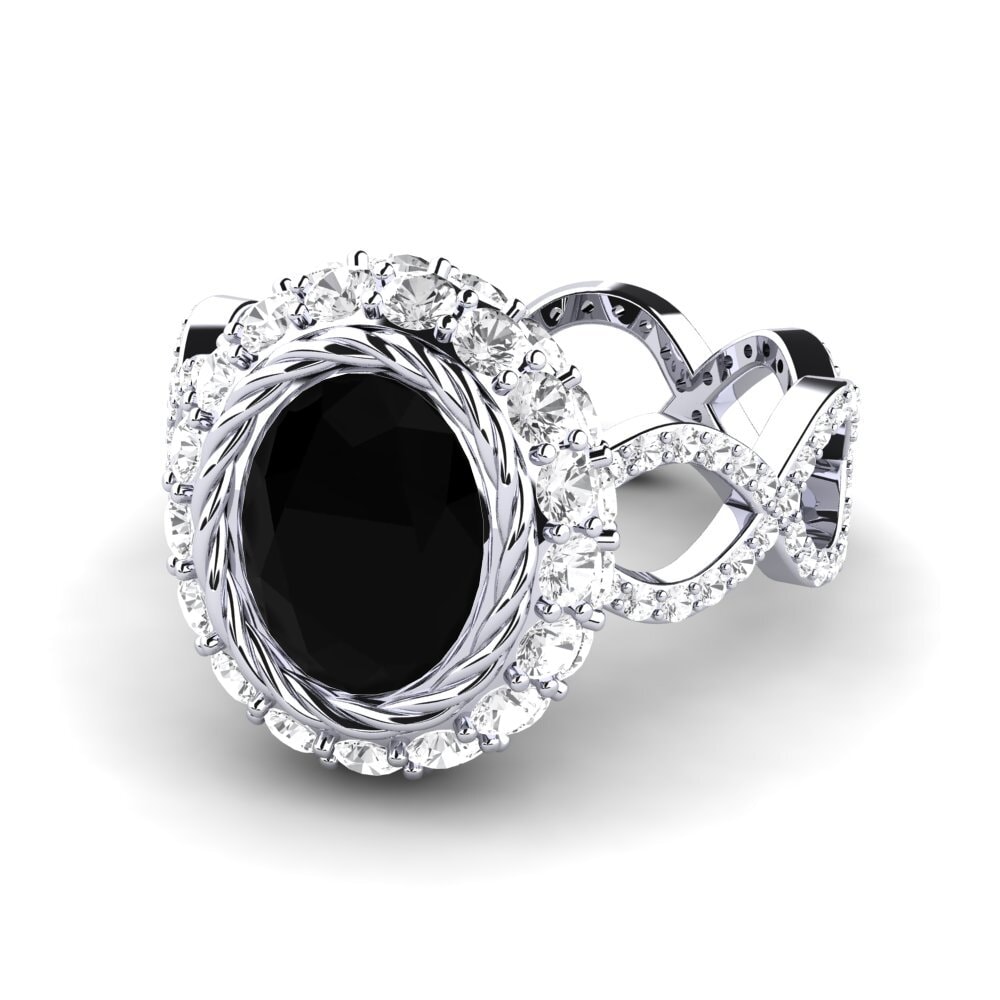 Black Sapphire Engagement Ring Hettie