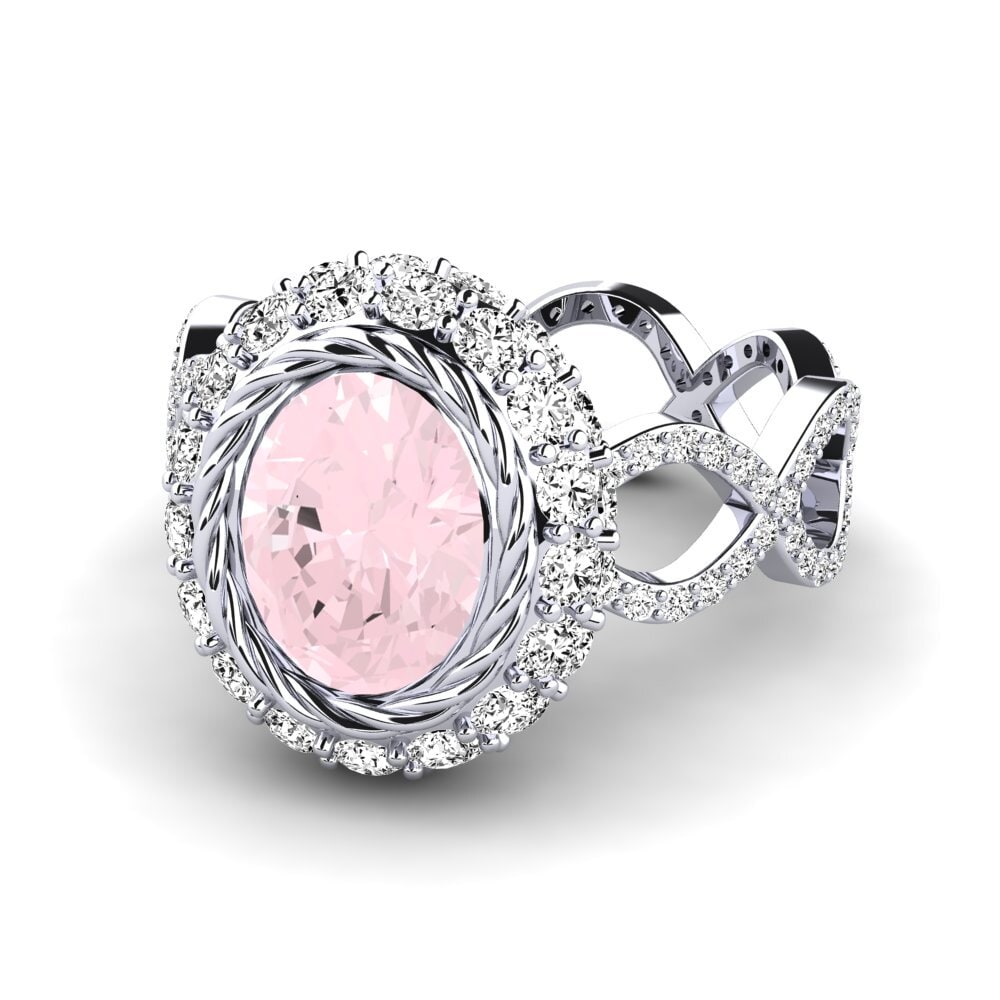Rose Quartz Engagement Ring Hettie