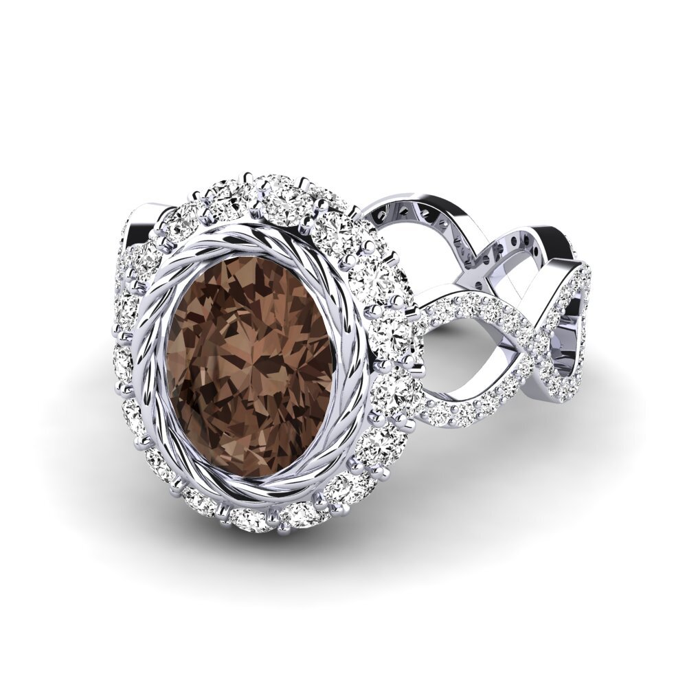 Smoky Quartz Engagement Ring Hettie