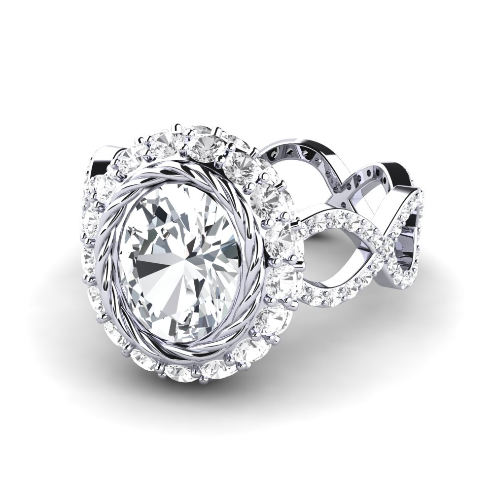 White Zircon Engagement Ring Hettie