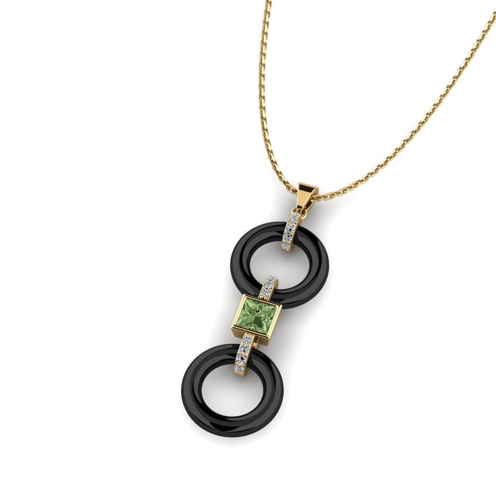 Zafiro Verde Colgante de Mujer Higham