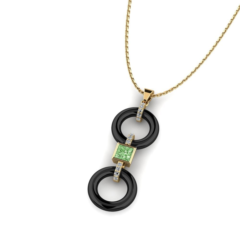 Diamante Verde Colgante de Mujer Higham