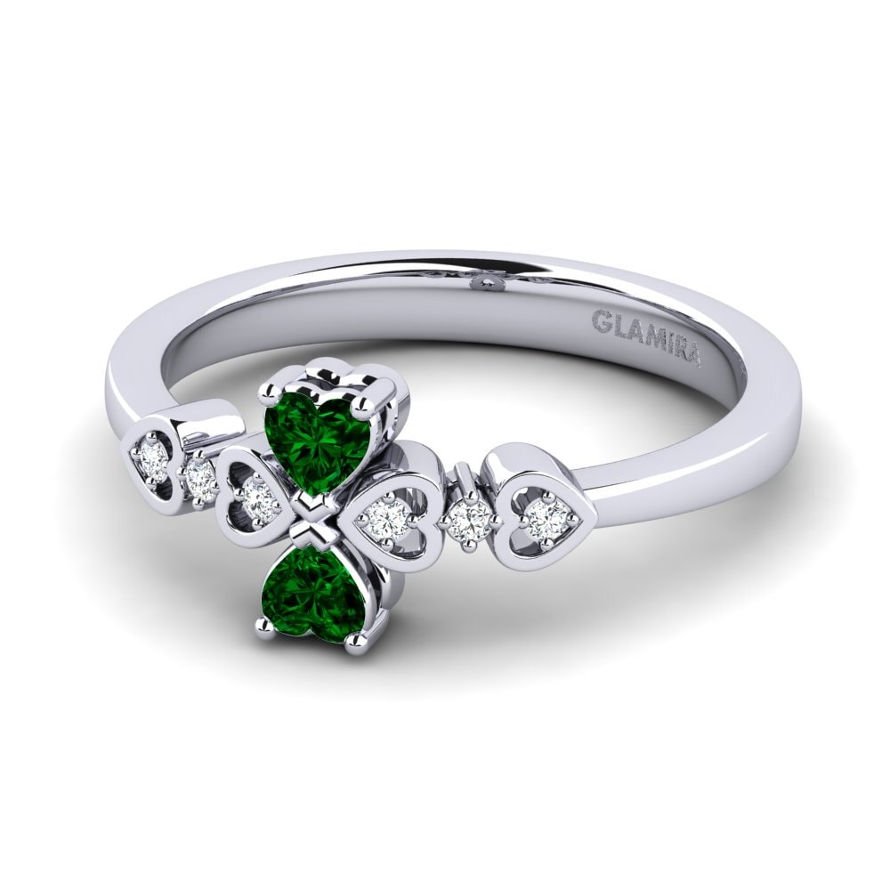 Heart Green Zirconia Ring Higieos