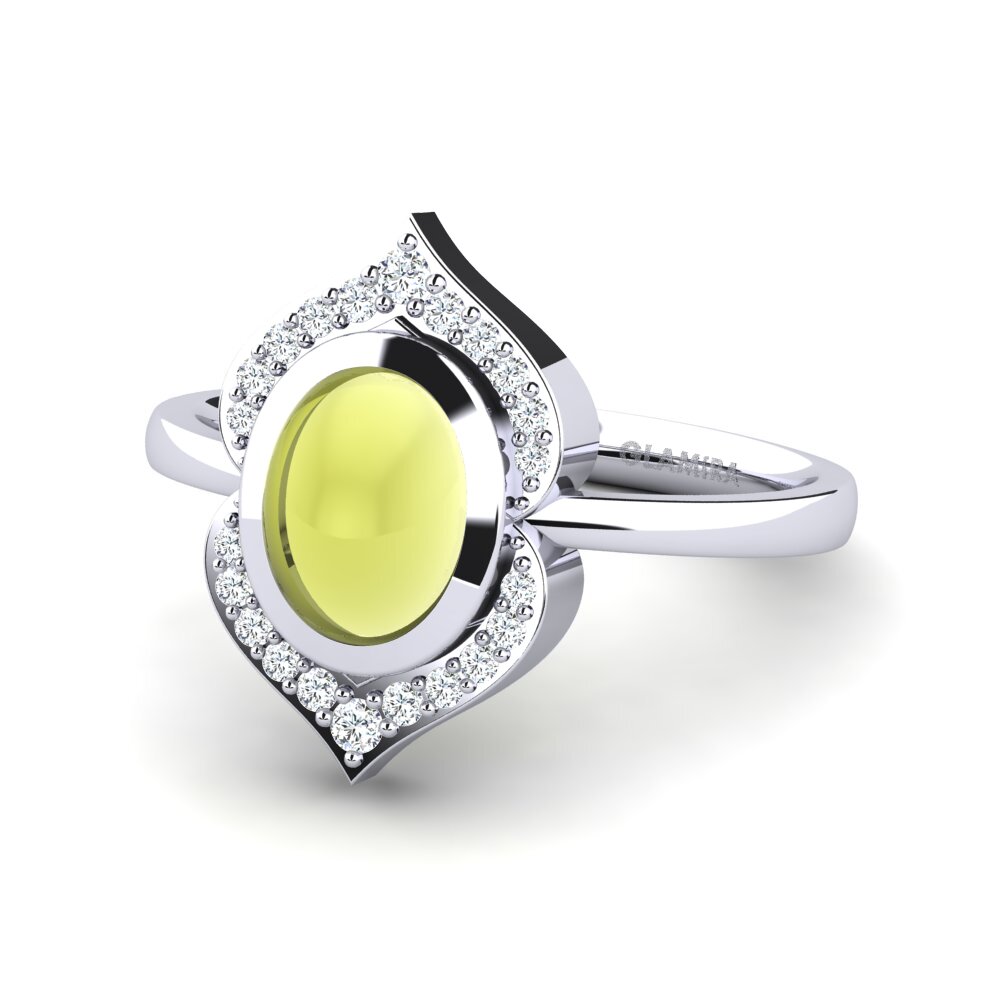 Cabochon Zitronentopas Ring Hilary