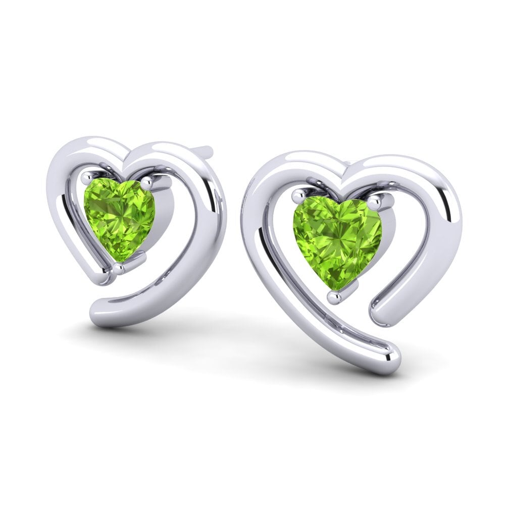 Corazón Peridoto Pendiente de mujer Hildana