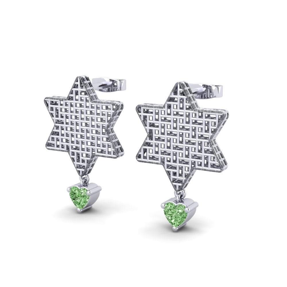 Heart Green Diamond Women's Earring Hildegarde