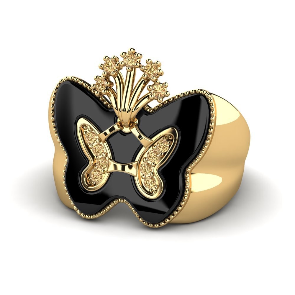 Diamante café Anillo Hilley