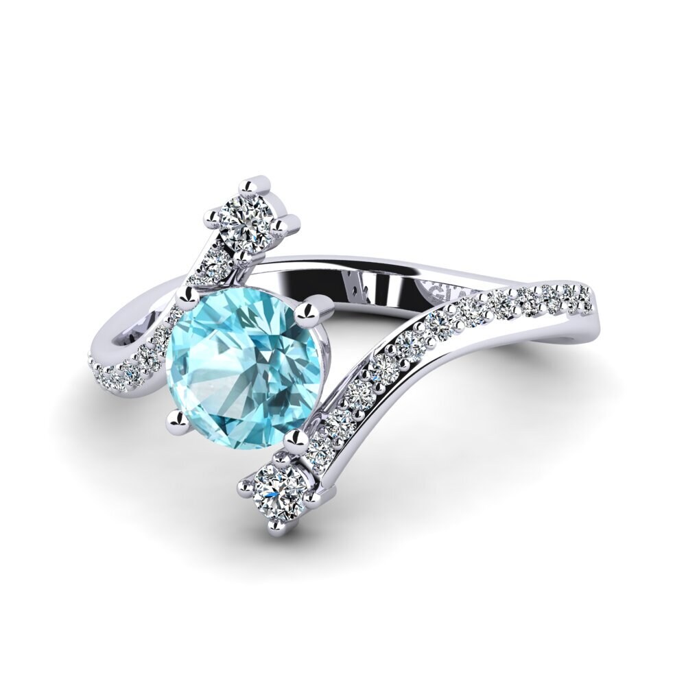 Blue Zircon Women's Ring Himawari