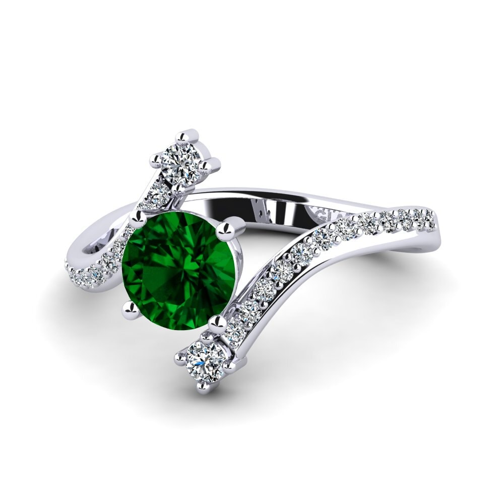 Circonita Verde Anillo de Mujer Himawari