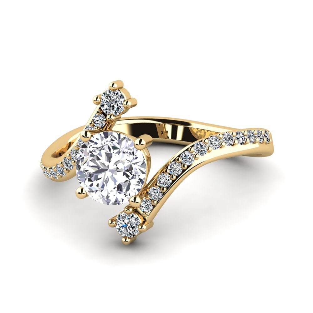 14ct Yellow Gold Lab Grown Diamond Women's Ring Himawari