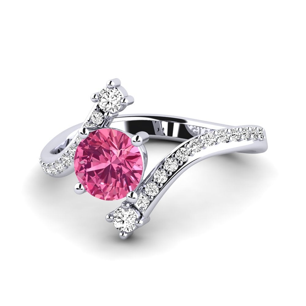 Turmalina rosa Anillo de Mujer Himawari
