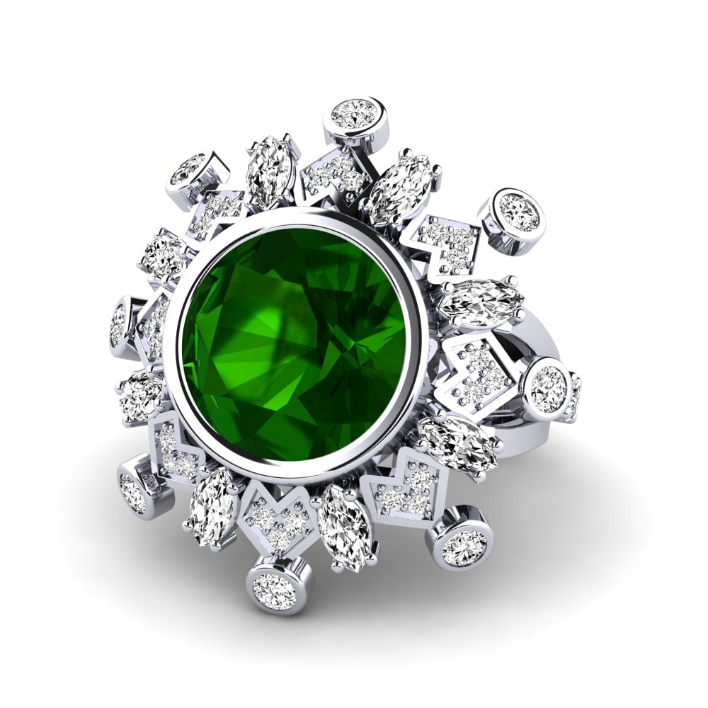 Green Tourmaline Engagement Ring Hindle