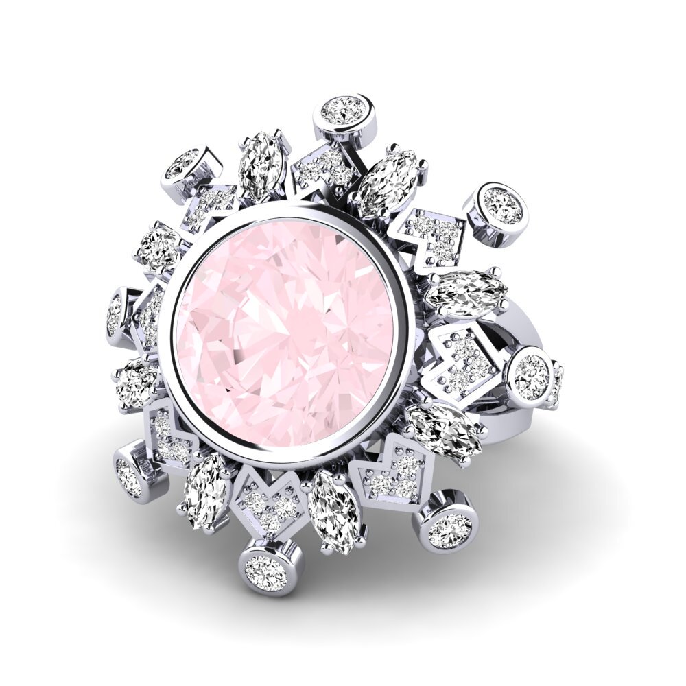 Rose Quartz Engagement Ring Hindle