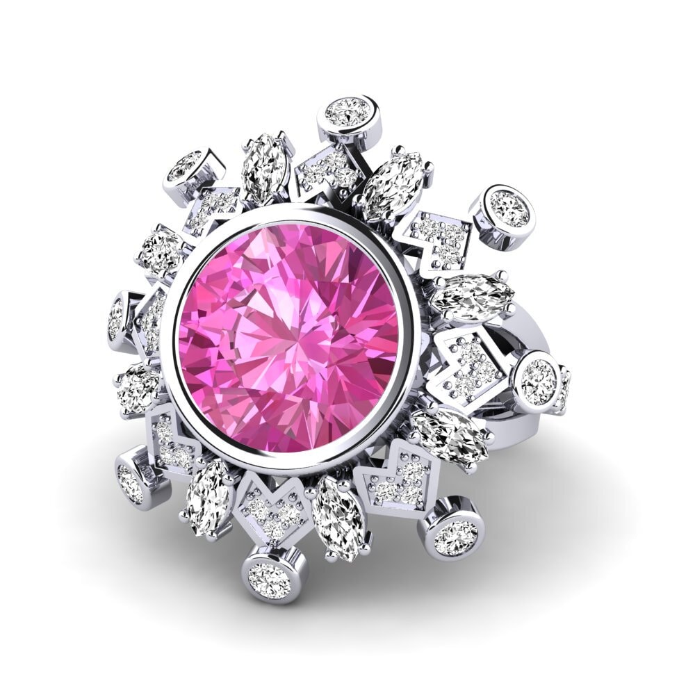 Topacio Rosa Anillo de compromiso Hindle