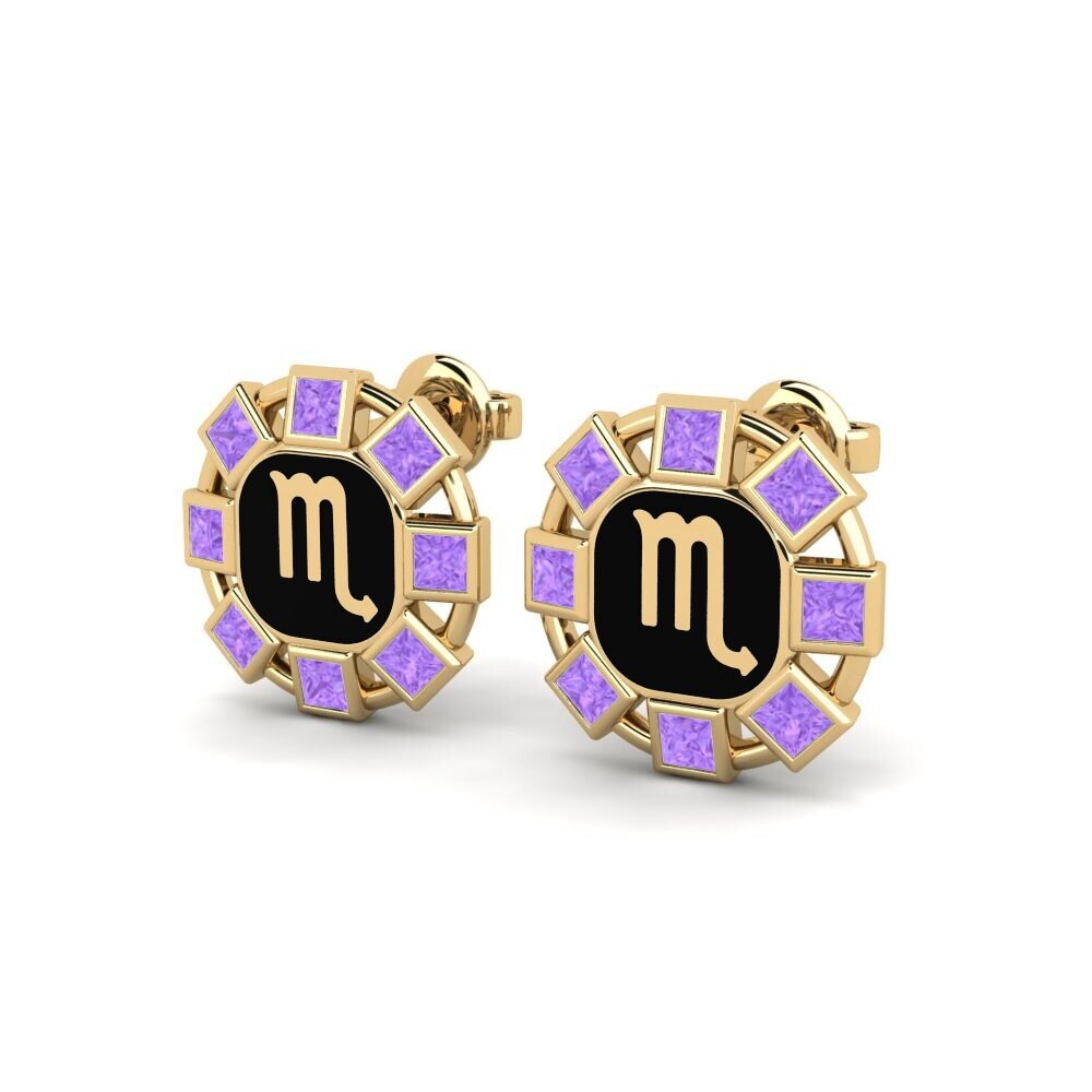 Améthyste Boucle d'oreille femme Hiorwe - Scorpio
