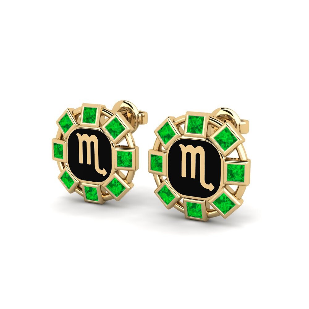 Émeraude Boucle d'oreille femme Hiorwe - Scorpio