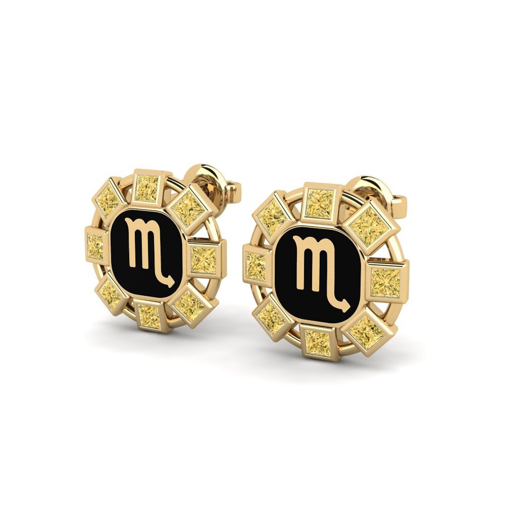 Diamant Jaune Boucle d'oreille femme Hiorwe - Scorpio