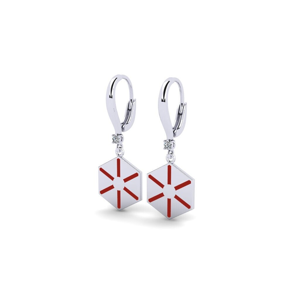 Plata 925 Pendiente de mujer Hnig