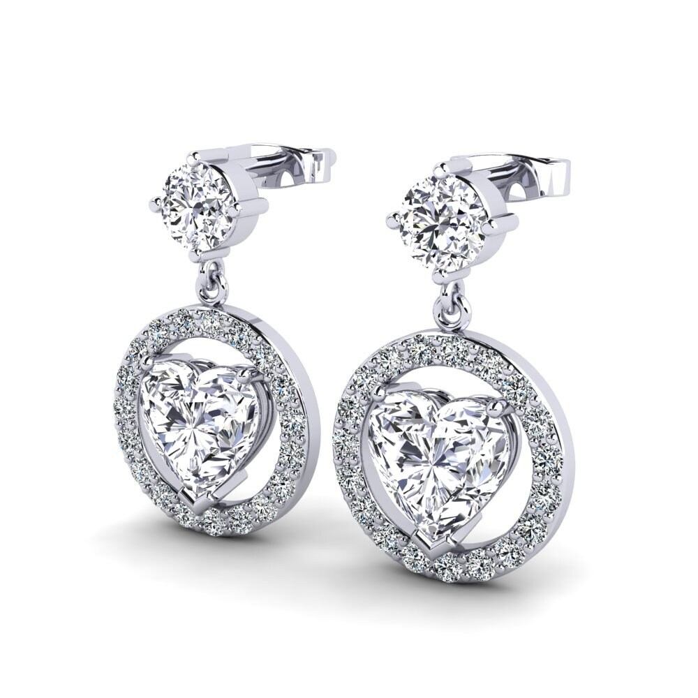 Herz Labor-gezüchteter Diamant Damen ohrring Hobson