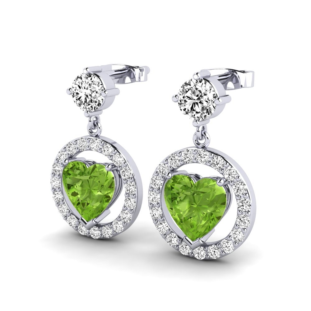 Corazón Peridoto Pendiente de mujer Hobson