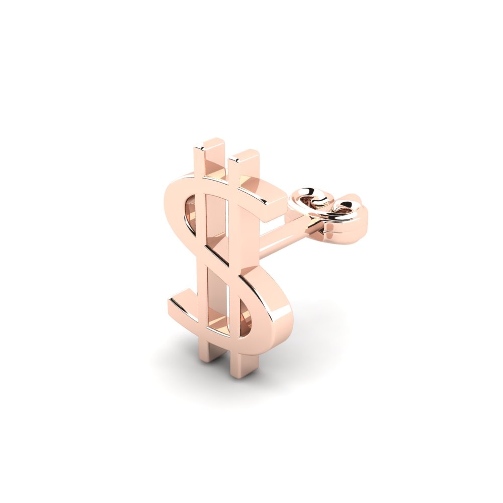 9ct Rose Gold Men's Earring Hodfert