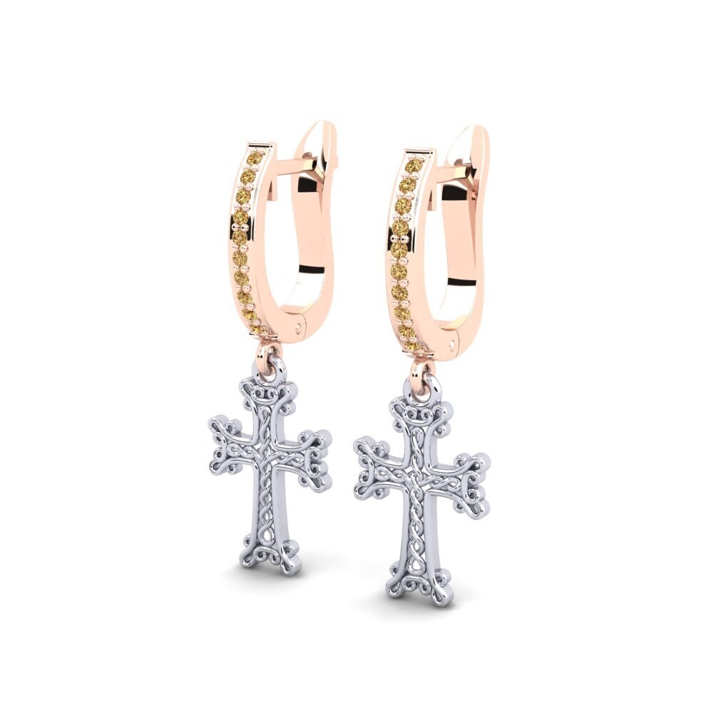 Diamante Marrón Pendiente de mujer Hoer
