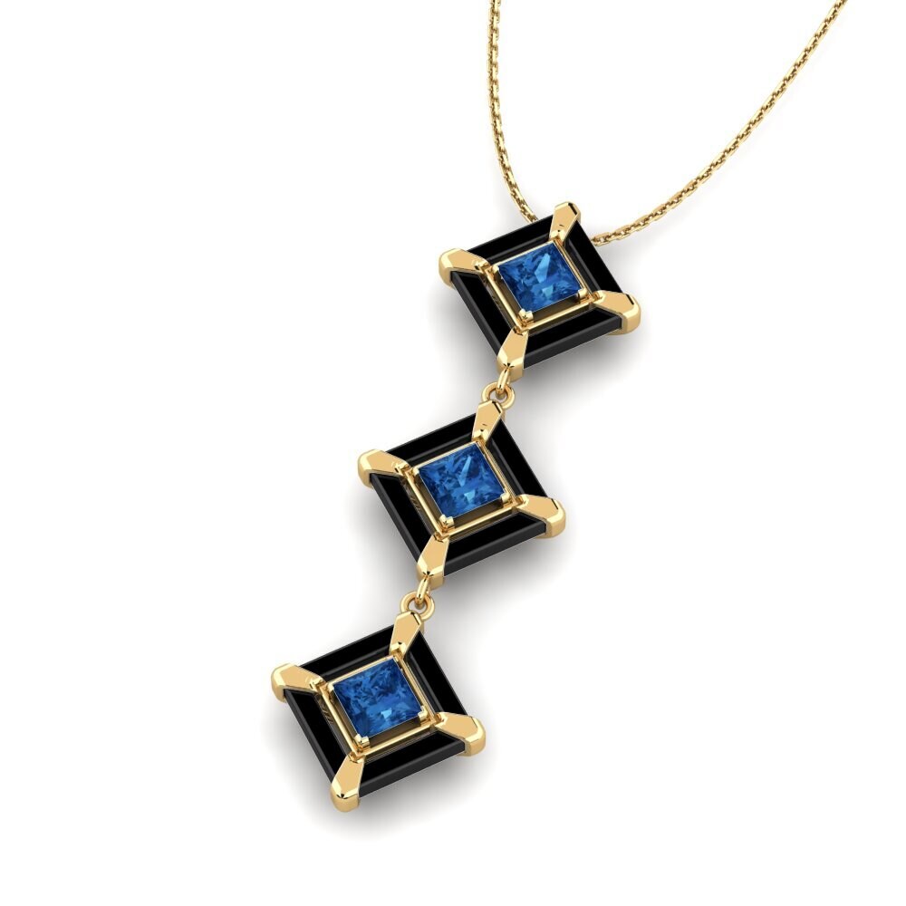 Circonita Azul Oscuro Colgante de Mujer Holguin