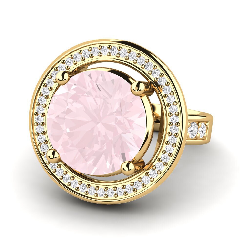 14k Oro Amarillo Anillo Holli