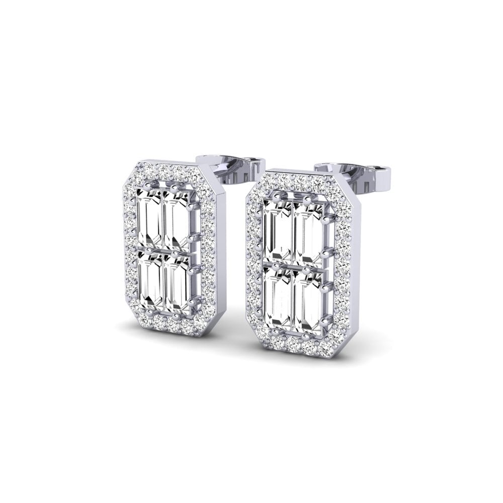 Đá Moissanite Bông tai nữ Hone