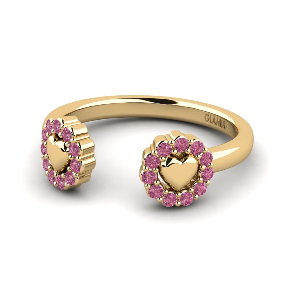Granate Rhodolite Anillo meñique Hongeng