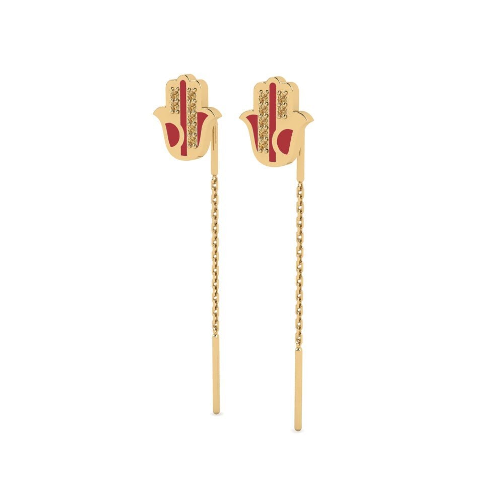 Brown Diamond Women's Earring Honger