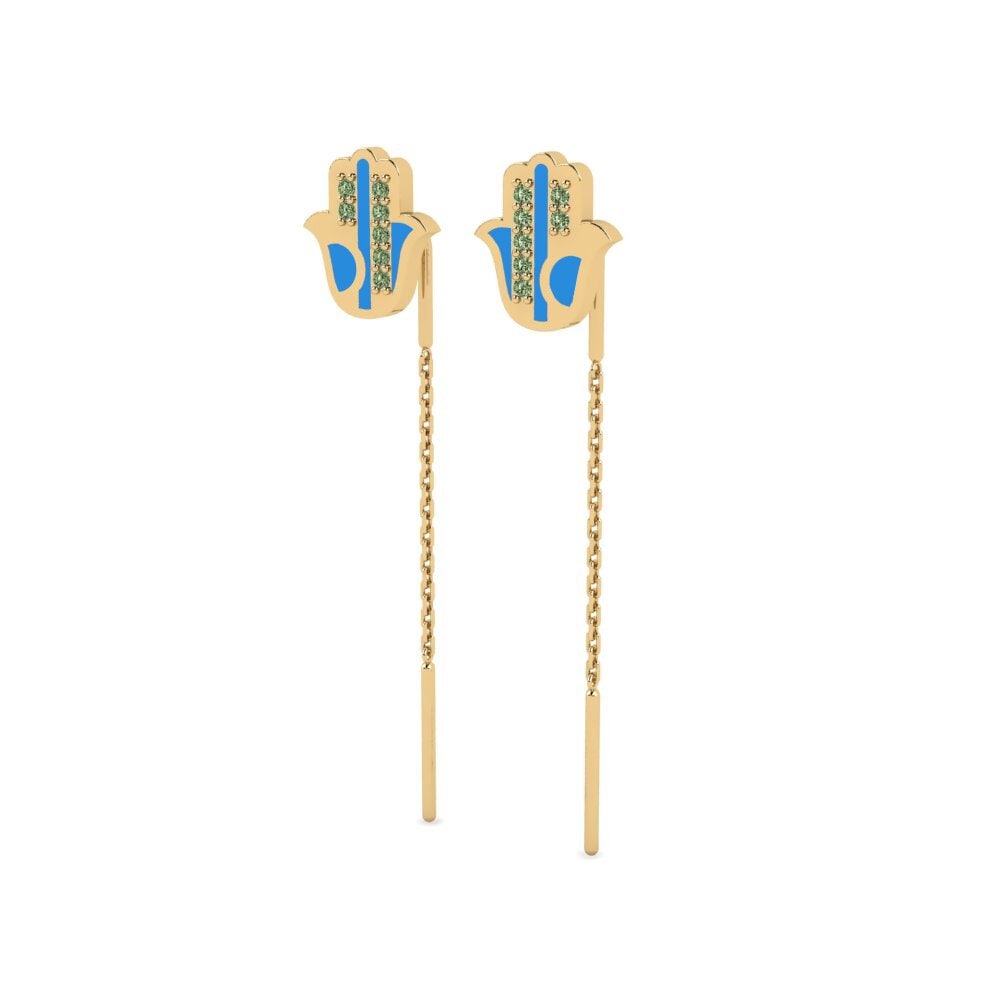 Green Diamond Women's Earring Honger